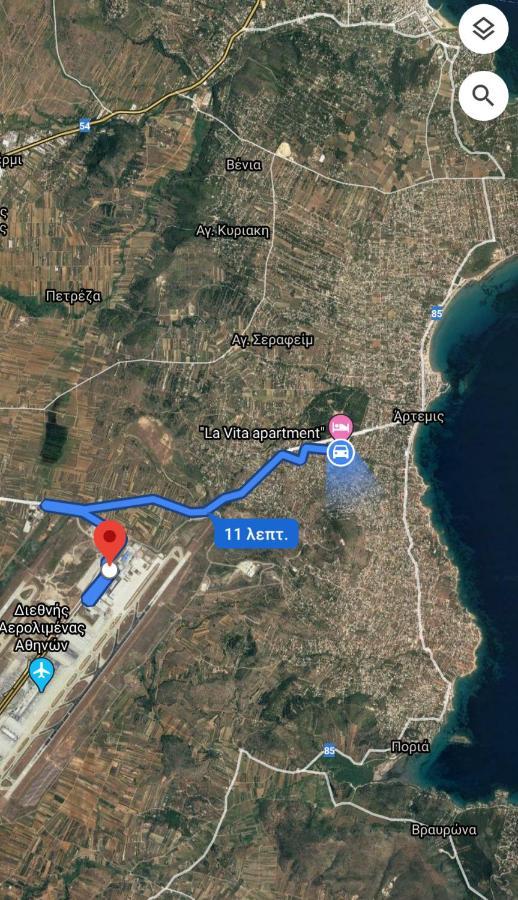 La Vita Apartments-Near Airport & Sea Artemida  Dış mekan fotoğraf