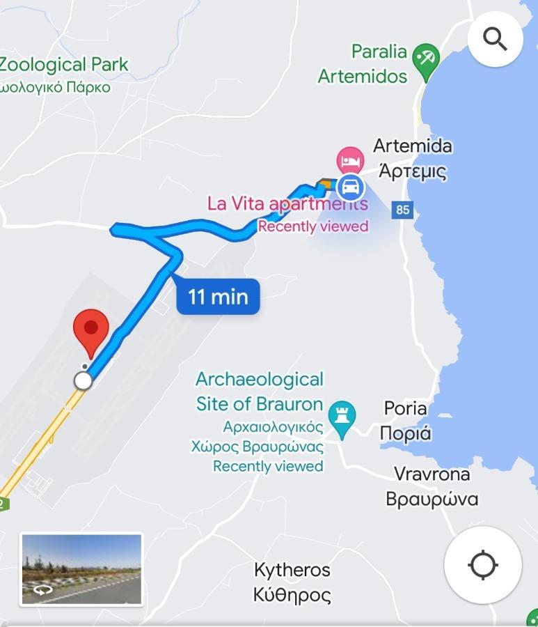 La Vita Apartments-Near Airport & Sea Artemida  Dış mekan fotoğraf
